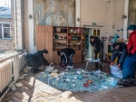 UKRAINE: BOMBARDEMENT DANS LA PERIPHERIE DE KIEV (KIIV) - BOMBING IN THE KIEV PERIPHERY (KIIV)