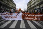 FRANCE : PARIS MANIFESTATION DES DIFFICULTES ECONOMIQUES ET CULTURELLE - MANIFESTATION OF ECONOMIC AND CULTURAL DIFFICULTIES