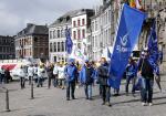 Manifestation of the police officers in Mons