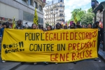 FRANCE : PARIS CAMPAGNE ANTIRACISME ET SOLIDARITE AVEC LES SANS-PAPIERS - ANTI-RACISM CAMPAGNE AND SOLIDARITY WITH UNDOCUMENTED MI