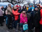 UKRAINE :  LA GARE DE LVIV EXIL VERS L'EUROPE - LVIV STATION EXILE TO EUROPE