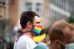 BELGIQUE : MANIFESTATION CONTRE LE TRAITEMENT DES PERSONNES LGBT EN POLOGNE BRUXELLES/DEMONSTRATION AGAINST THE TREATMENT OF LGBT PERSONS IN POLAND BRUSSELS