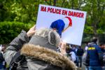 FRANCE : PARIS RASSEMBLEMENT DE LA POLICE DEVANT L'ASSEMBLEE NATIONALE - POLICE RALLY IN FRONT OF THE NATIONAL ASSEMBLY