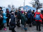 UKRAINE :  LA GARE DE LVIV EXIL VERS L'EUROPE - LVIV STATION EXILE TO EUROPE