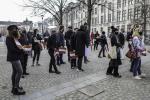 BELGIUM : MANIFESTATION DE 100 RESTAURATEURS A LIEGE - GATHERING OF 100 RESTAURATEURS IN LIEGE