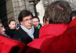 A delegation of Arcelor-Mittal to the wishes of the Prime Minister Elio Di-Rupo in Mons.