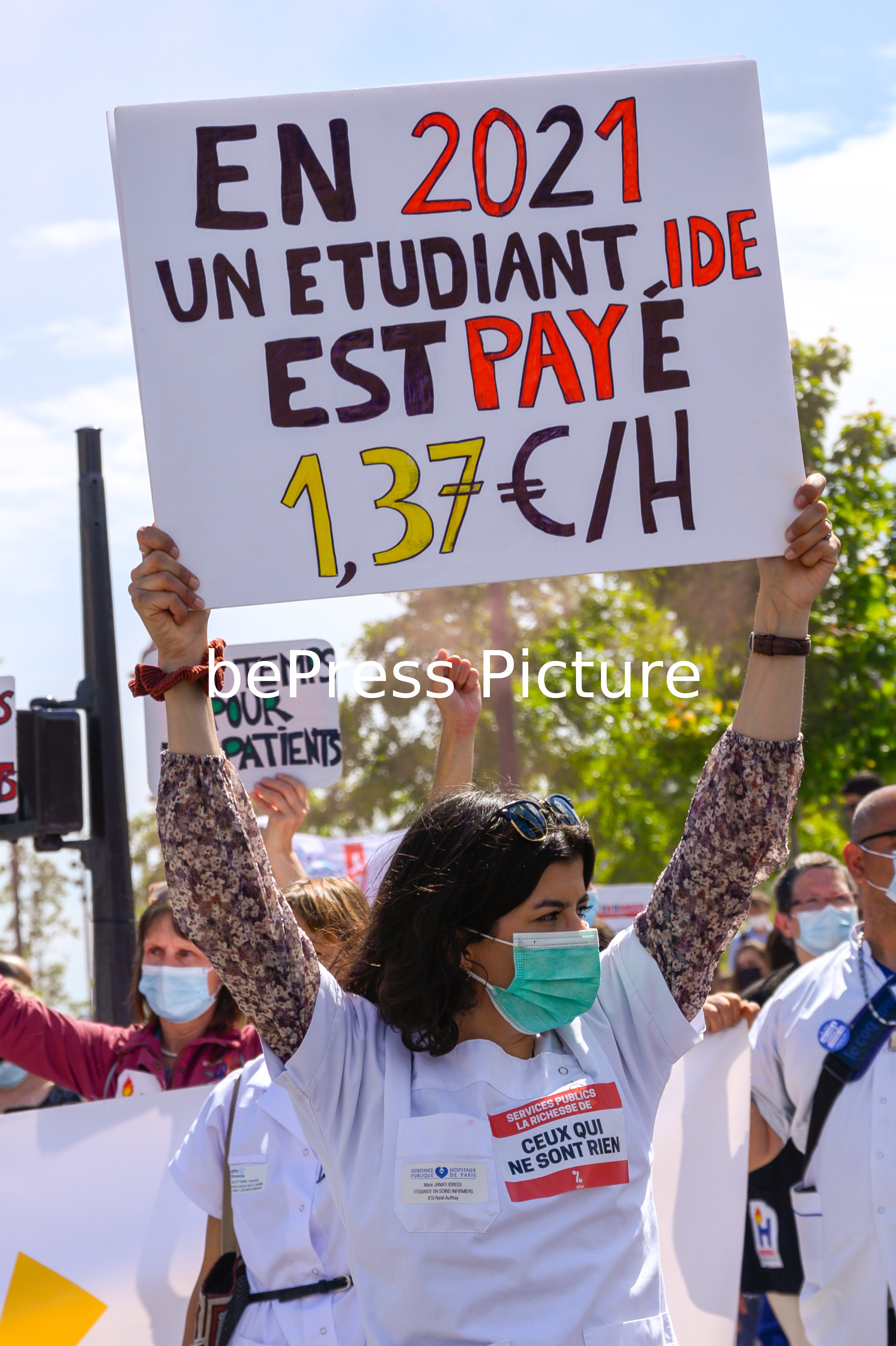 FRANCE : PARIS PROTESTATION DU MILIEU MEDICAL - PROTEST FROM THE MEDICAL COMMUNITY